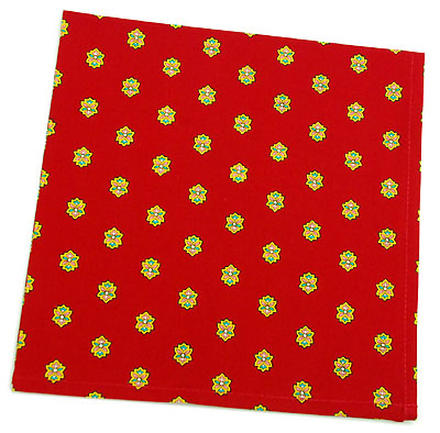 VALDROME Provence print fabric tea towel (Basilic. bordeaux) - Click Image to Close